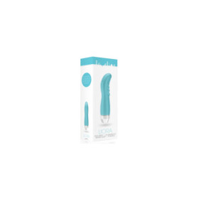 Vibromasseur avec strie turquoise point G multivitesse 